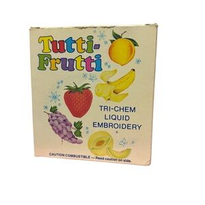 Tri-Chem Liquid Embroidery 6 Colors Tubes Paint, Tutti Frutti 0833 + 2 Extra SEE